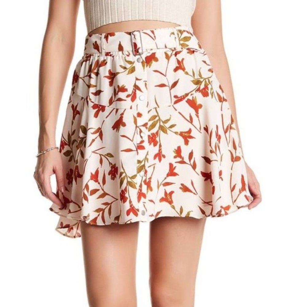 Lovers + Friends Fountain Palm Skirt w/Belt NWT Size Small